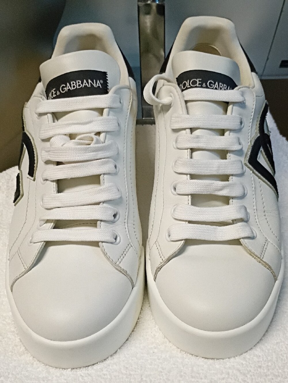 Dolce & Gabbana White Leather Sneakers - Picture 2 of 7
